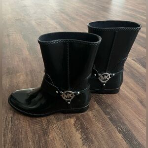 Black MK Logo Boots